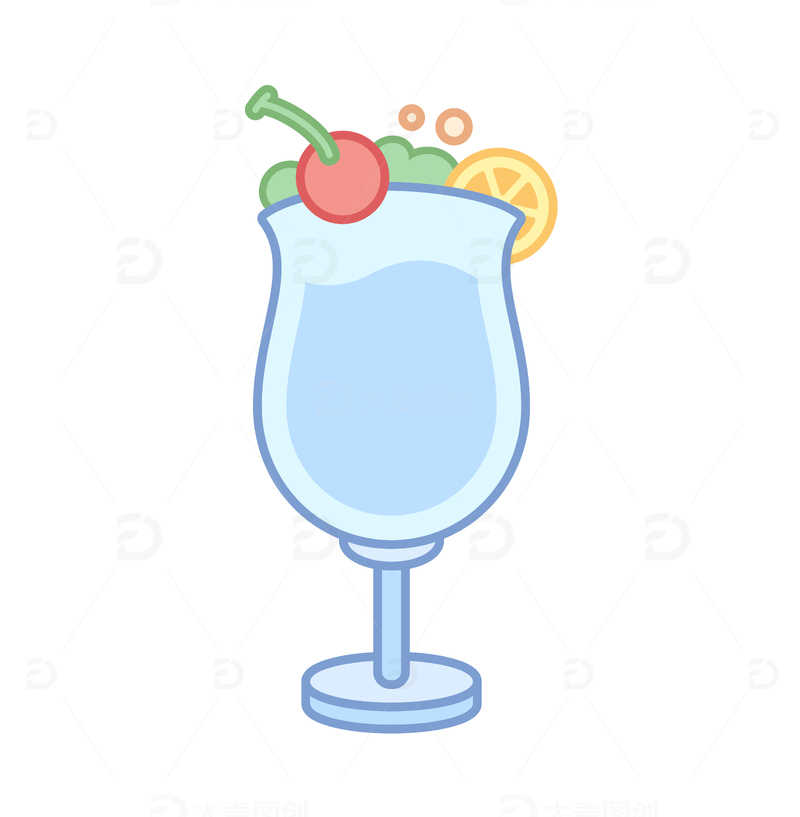 源文件下载【趣麦麦图】卡通简笔画饮料插画元素