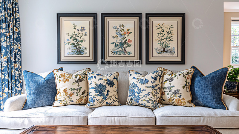 高清大图下载【趣麦麦图】蓝白家居装饰