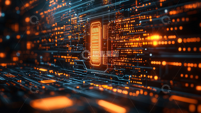 高清大图下载【趣麦麦图】科技电路板发光特写