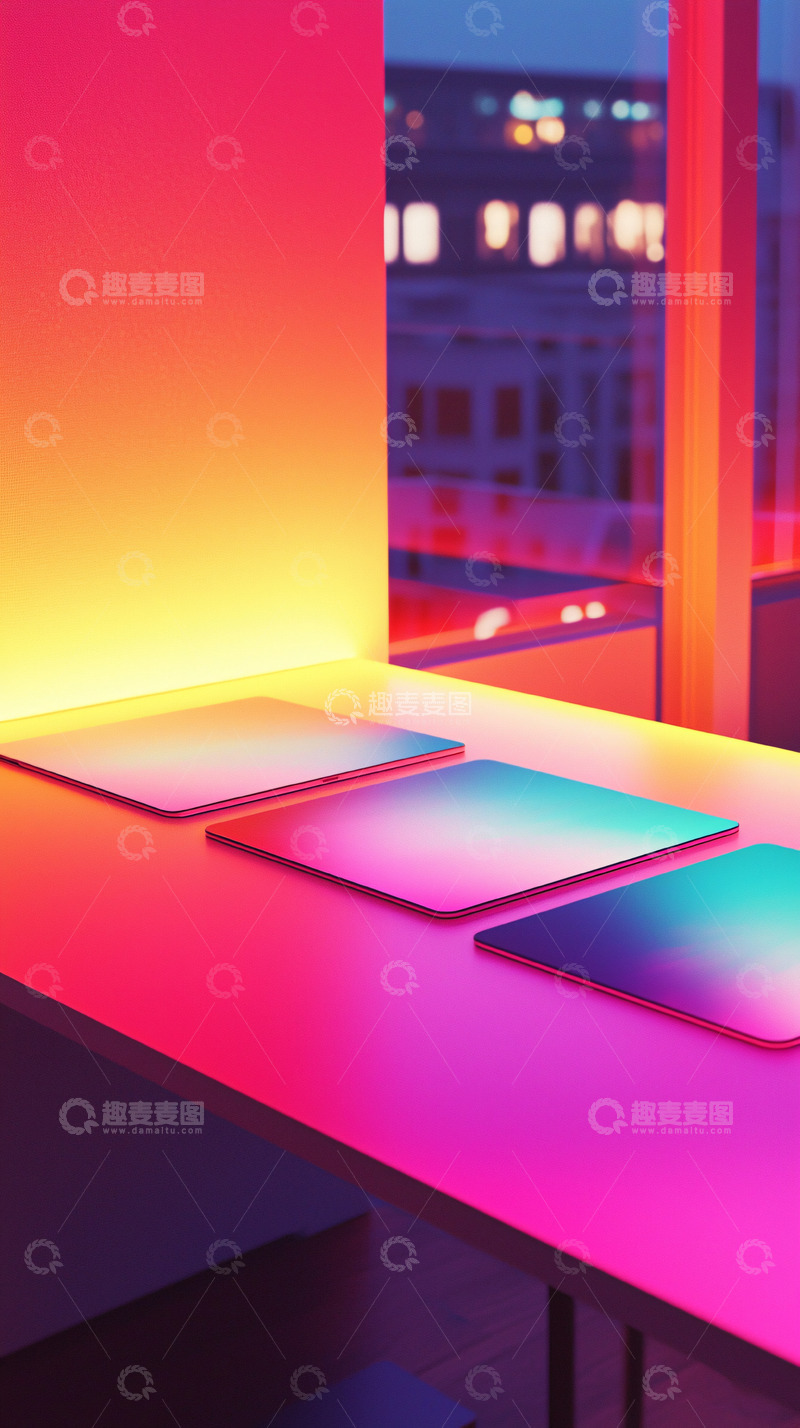 高清大图下载【趣麦麦图】多彩渐变色调桌面