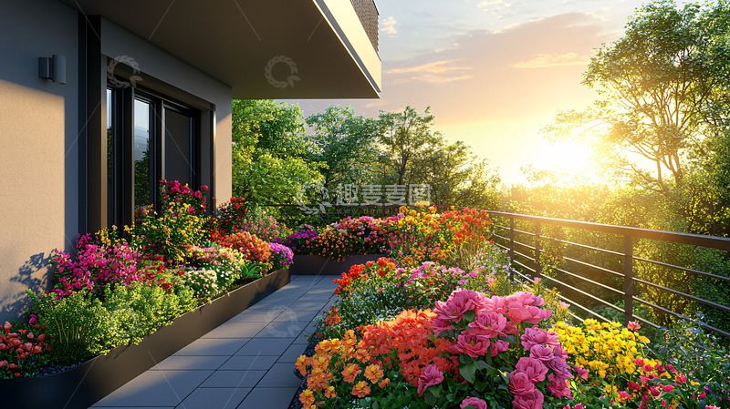 高清大图下载【趣麦麦图】阳台花园
