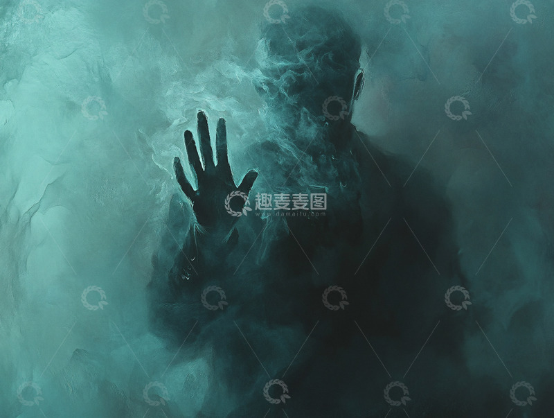 高清大图下载【趣麦麦图】烟雾中的人影