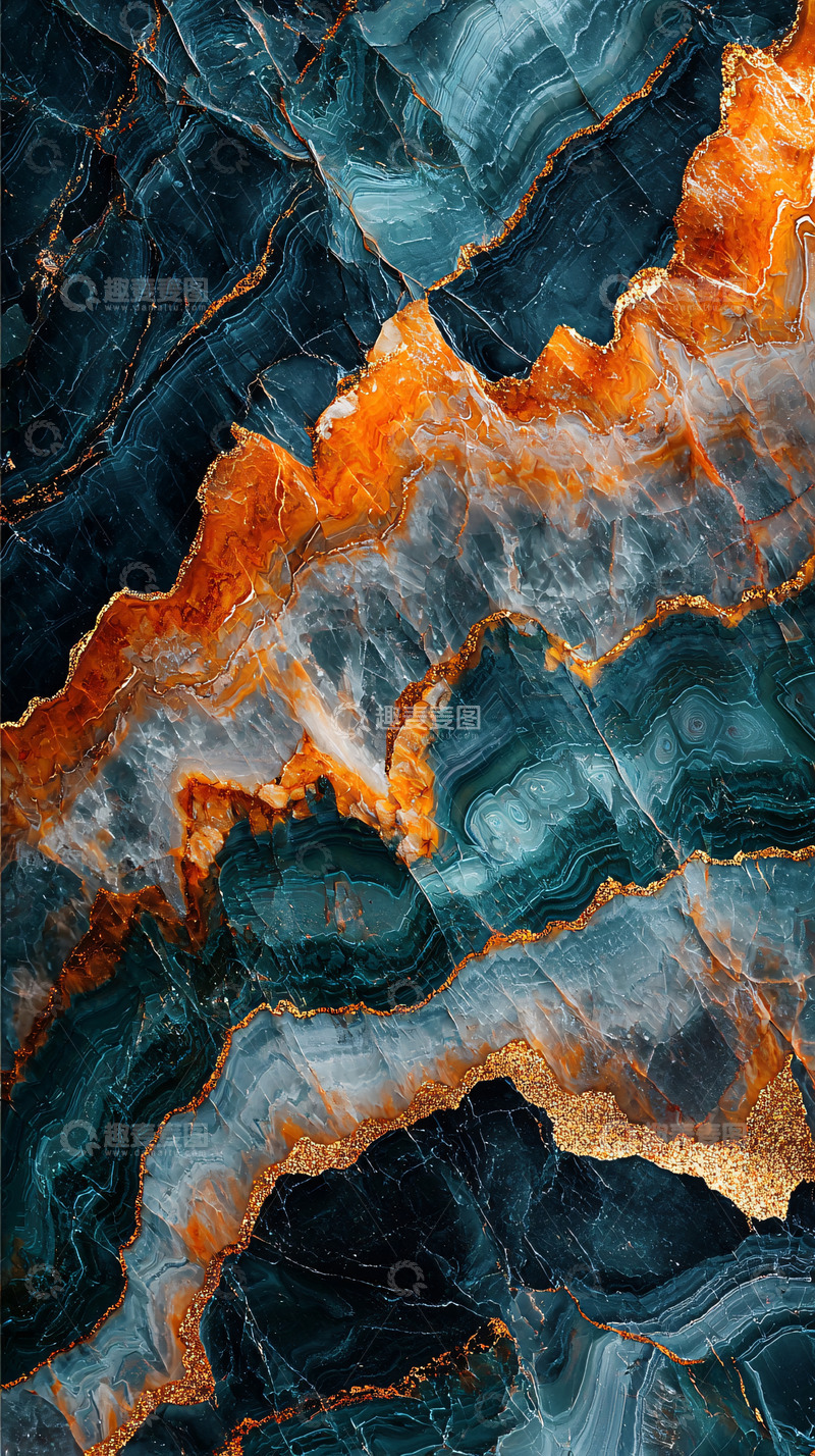 高清大图下载【趣麦麦图】蓝色橙色金色纹理