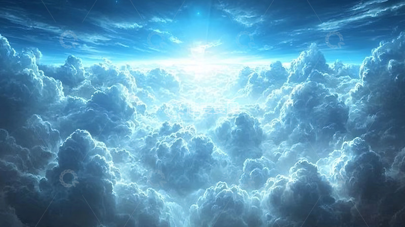 高清大图下载【趣麦麦图】云海之上的光芒