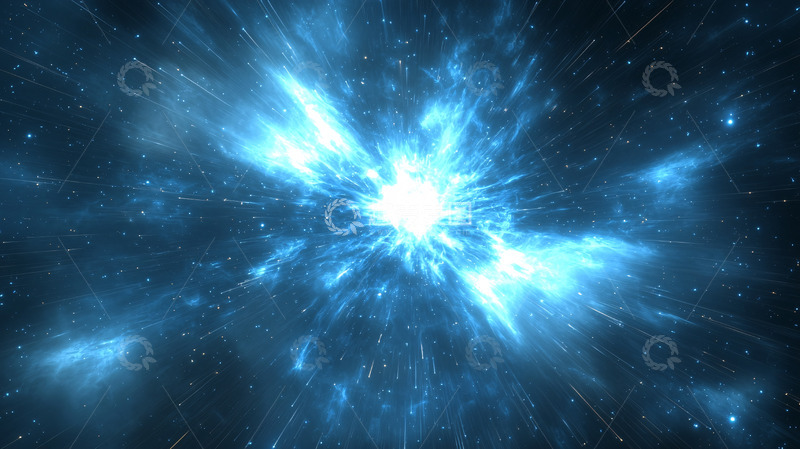 高清大图下载【趣麦麦图】蓝色宇宙能量爆发