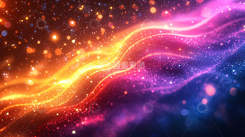 高清大图下载【趣麦麦图】色彩绚丽的光线流动