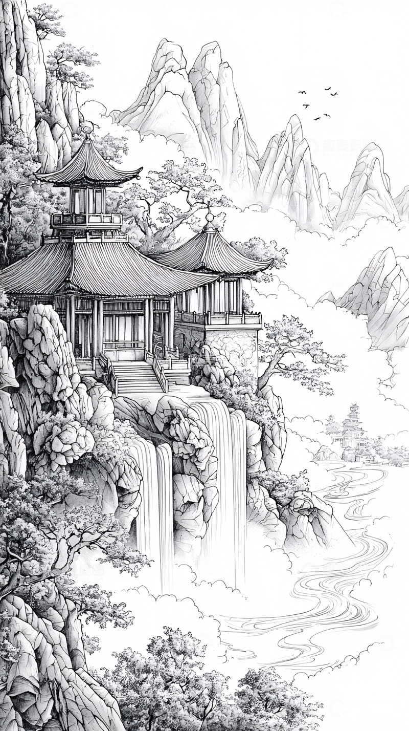 高清大图下载【趣麦麦图】水墨画