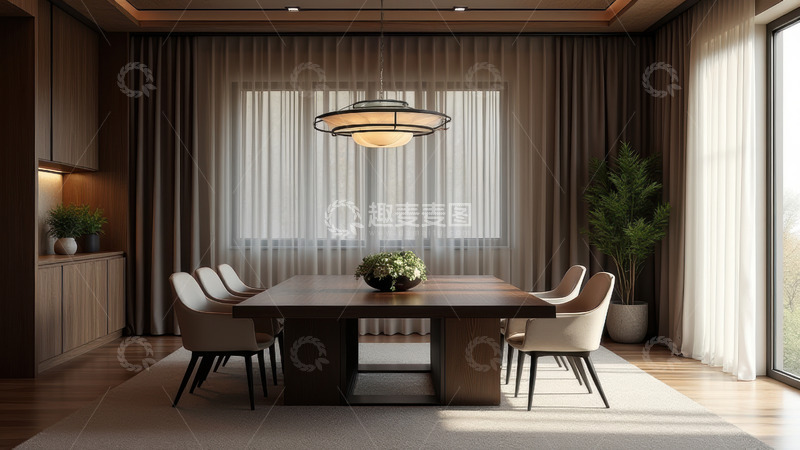 高清大图下载【趣麦麦图】现代风格的餐厅用餐区