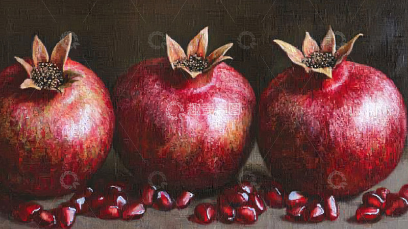 高清大图下载【趣麦麦图】三个石榴