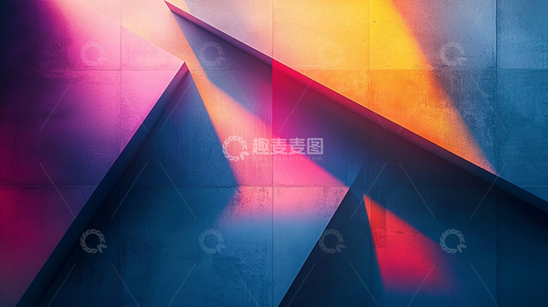 高清大图下载【趣麦麦图】几何形体光影交错