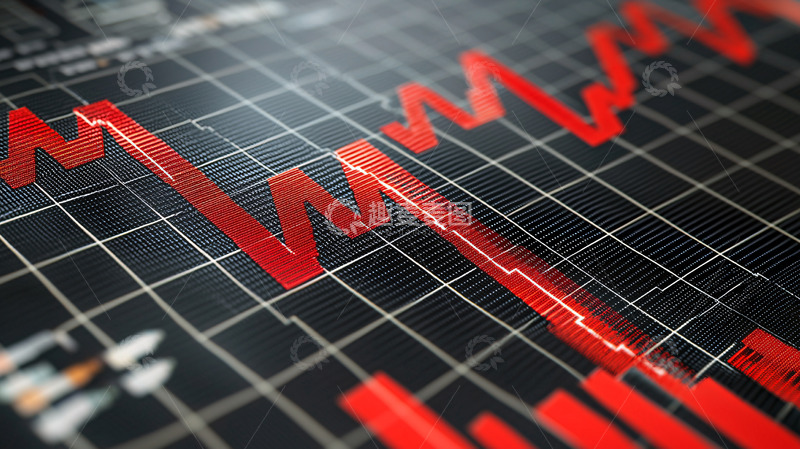 高清大图下载【趣麦麦图】红色股票图表