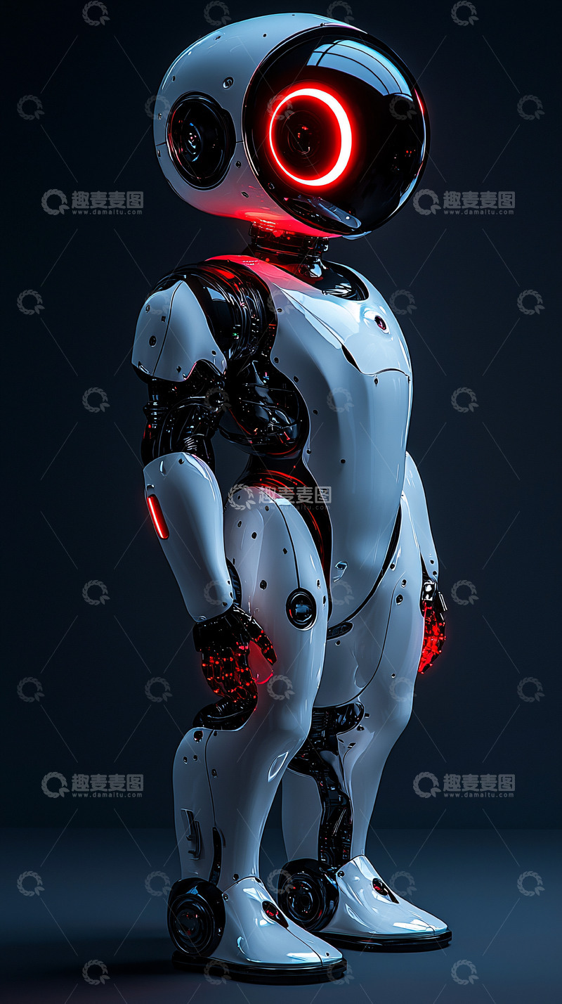 高清大图下载【趣麦麦图】可爱小机器人