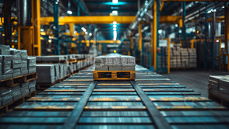 高清大图下载【趣麦麦图】工业生产线上的货物