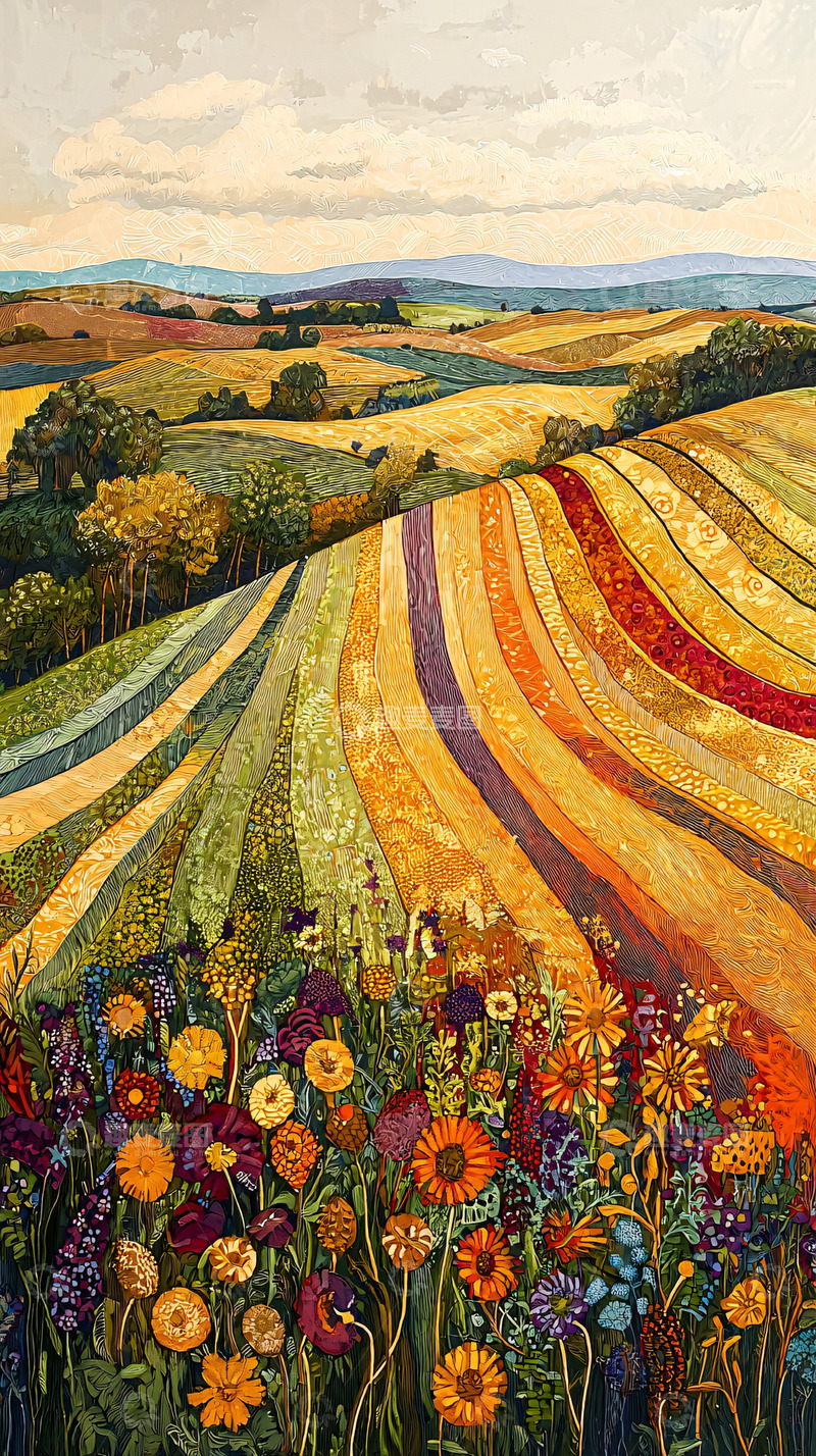 高清大图下载【趣麦麦图】彩色田野