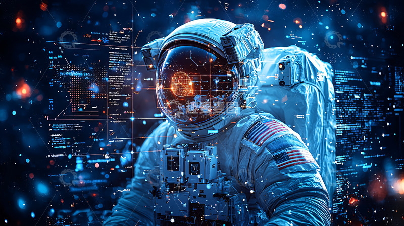 高清大图下载【趣麦麦图】宇航员太空科技