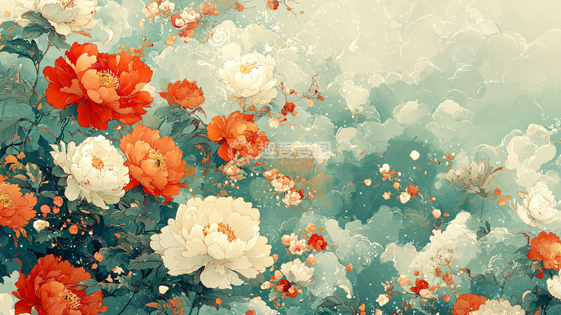 高清大图下载【趣麦麦图】绚丽多彩的牡丹花