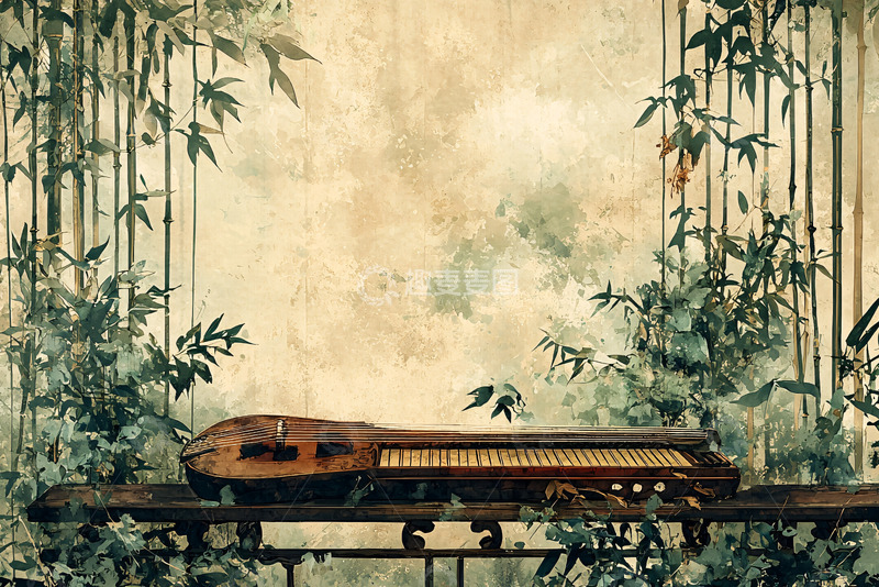 高清大图下载【趣麦麦图】古筝