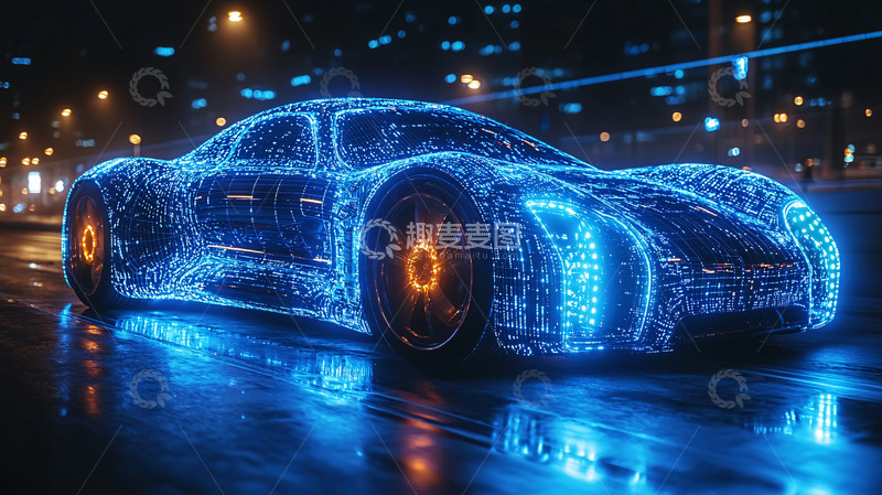 高清大图下载【趣麦麦图】未来科技感跑车