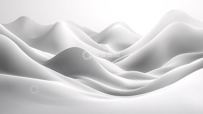 高清大图下载【趣麦麦图】抽象白色山脉
