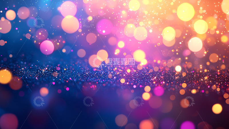 高清大图下载【趣麦麦图】梦幻多彩光斑背景