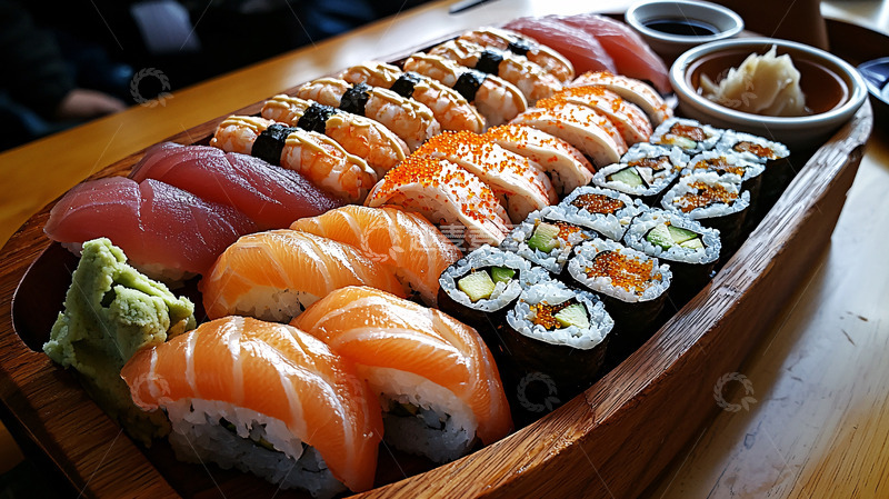高清大图下载【趣麦麦图】美味寿司拼盘