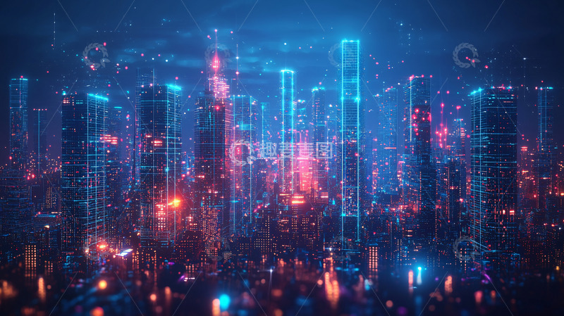 高清大图下载【趣麦麦图】未来都市夜景41
