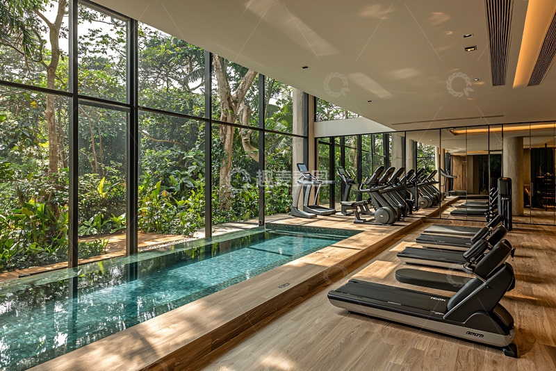 高清大图下载【趣麦麦图】高端健身房泳池
