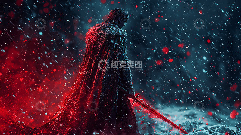 高清大图下载【趣麦麦图】黑暗系武士