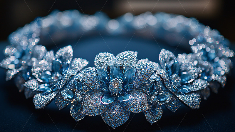 高清大图下载【趣麦麦图】蓝宝石花朵手镯