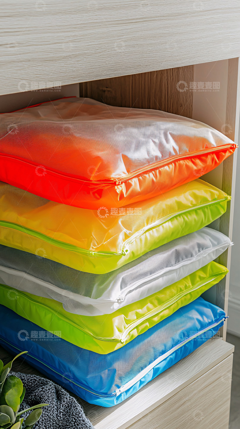 高清大图下载【趣麦麦图】彩色收纳袋