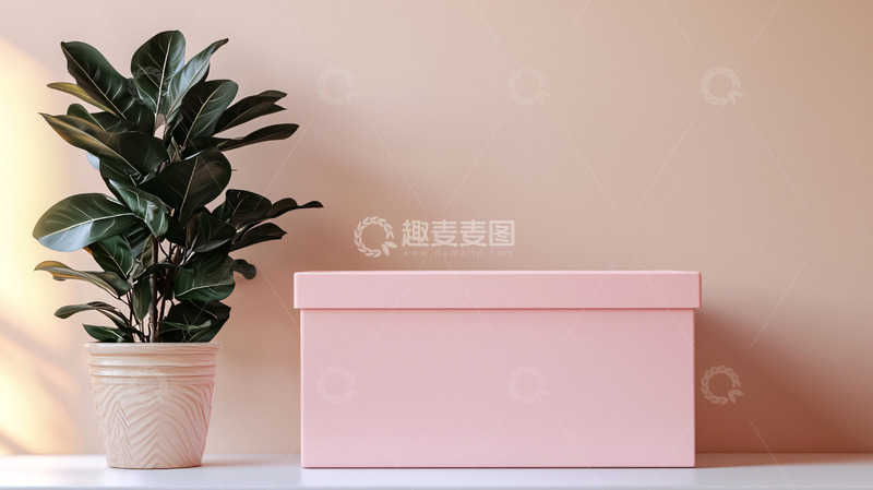 高清大图下载【趣麦麦图】粉色盒子
