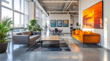 现代简约风格办公室候客厅