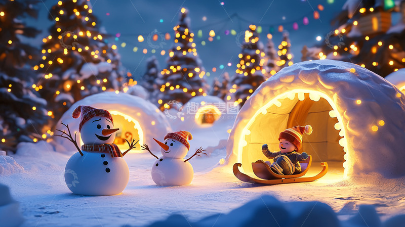 高清大图下载【趣麦麦图】冬日雪景