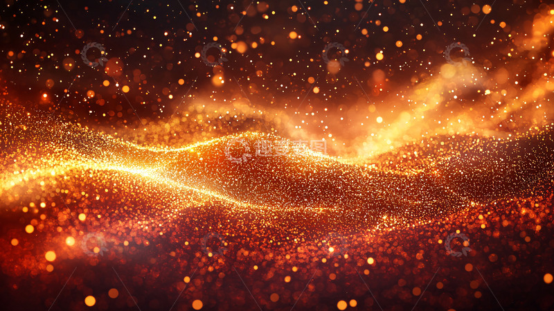 高清大图下载【趣麦麦图】金色粒子流