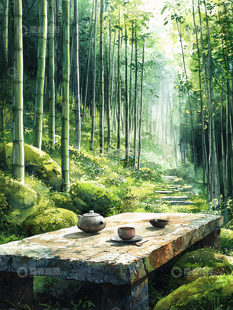高清大图下载【趣麦麦图】竹林小径