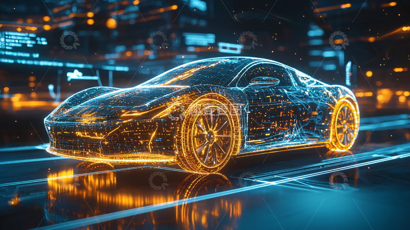 高清大图下载【趣麦麦图】未来科技感跑车