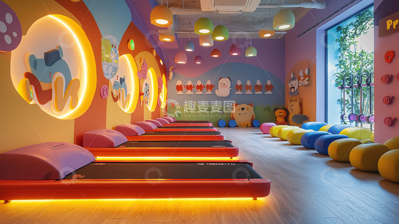 高清大图下载【趣麦麦图】儿童游乐场跑道