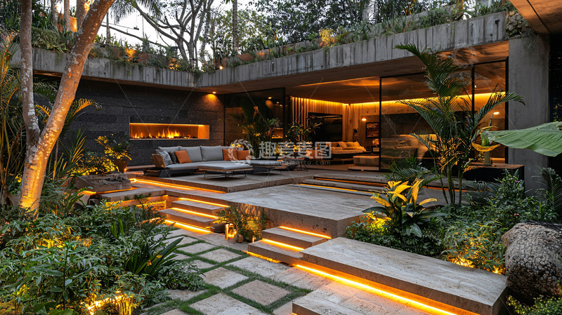 高清大图下载【趣麦麦图】现代风格庭院设计