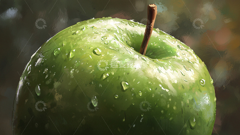 高清大图下载【趣麦麦图】绿苹果