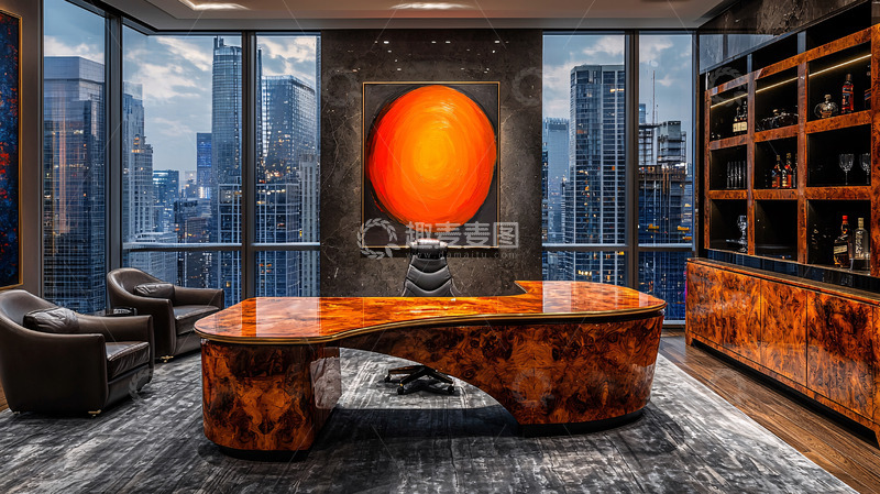 高清大图下载【趣麦麦图】现代都市高层办公室
