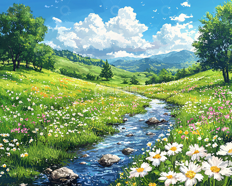 高清大图下载【趣麦麦图】阳光明媚的田园风光