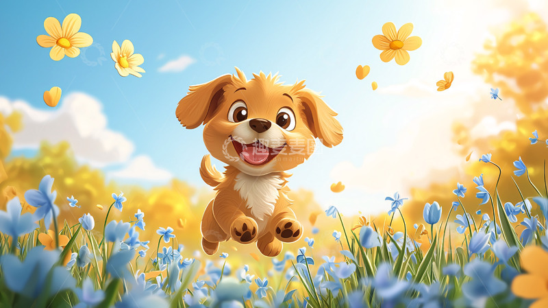 高清大图下载【趣麦麦图】快乐小狗