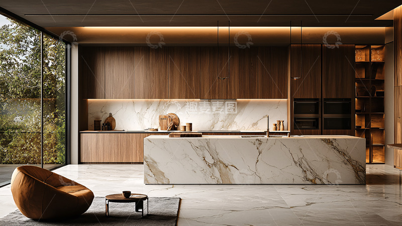 高清大图下载【趣麦麦图】现代极简风格厨房