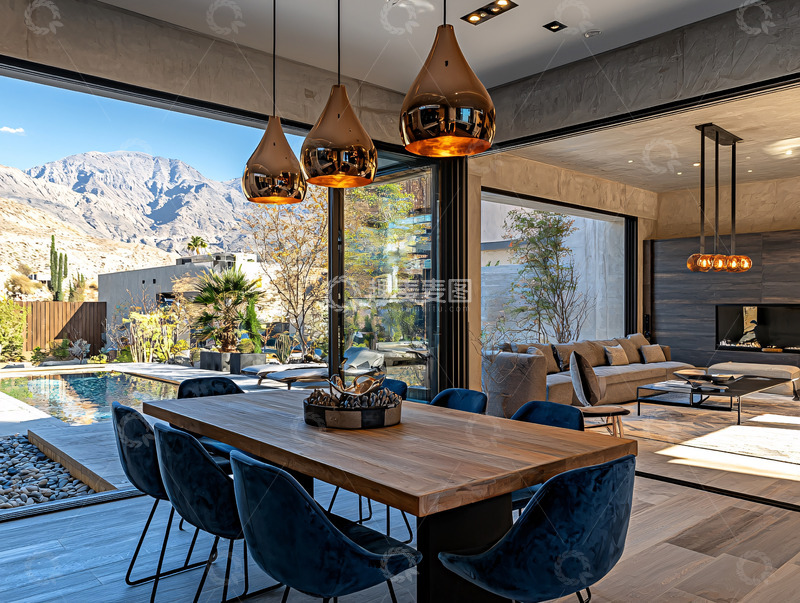 高清大图下载【趣麦麦图】现代简约餐厅景观