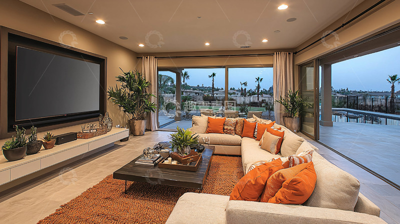 高清大图下载【趣麦麦图】高端别墅家庭影院
