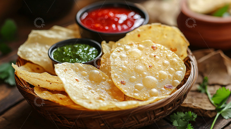 高清大图下载【趣麦麦图】印度薄脆饼干