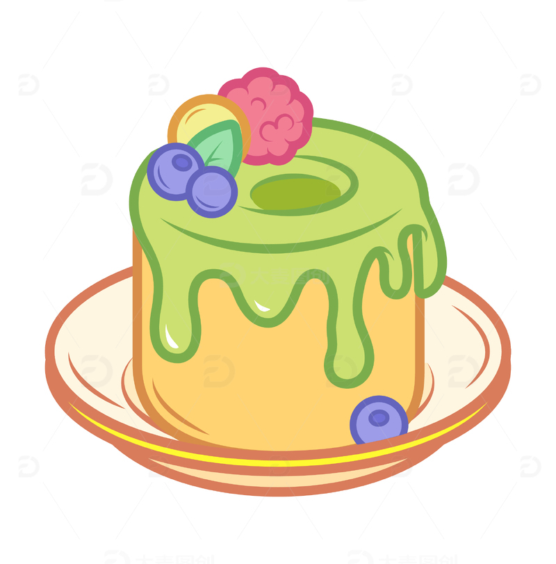 源文件下载【趣麦麦图】小蛋糕卡通甜品插画元素