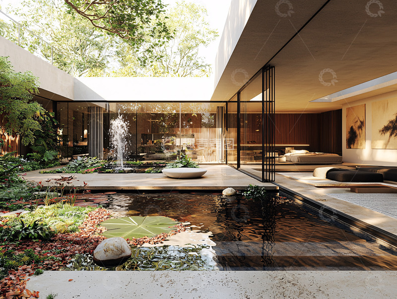高清大图下载【趣麦麦图】现代庭院设计1