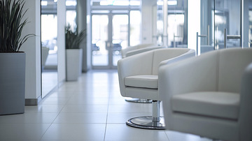 现代简约理发店候客区
