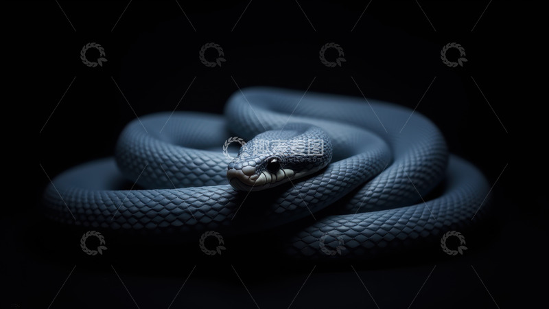 高清大图下载【趣麦麦图】黑色盘绕的蛇